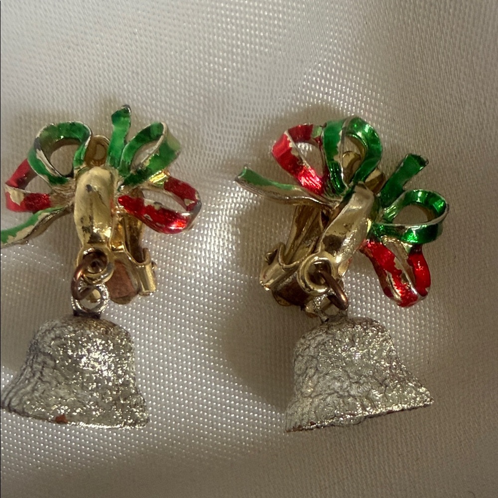 Festive Bell Clip-On Earrings